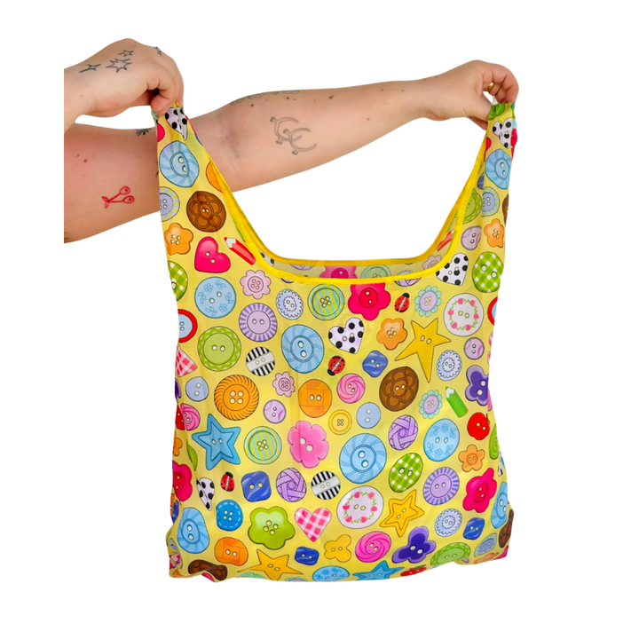Cute As a Button Foldable Bag