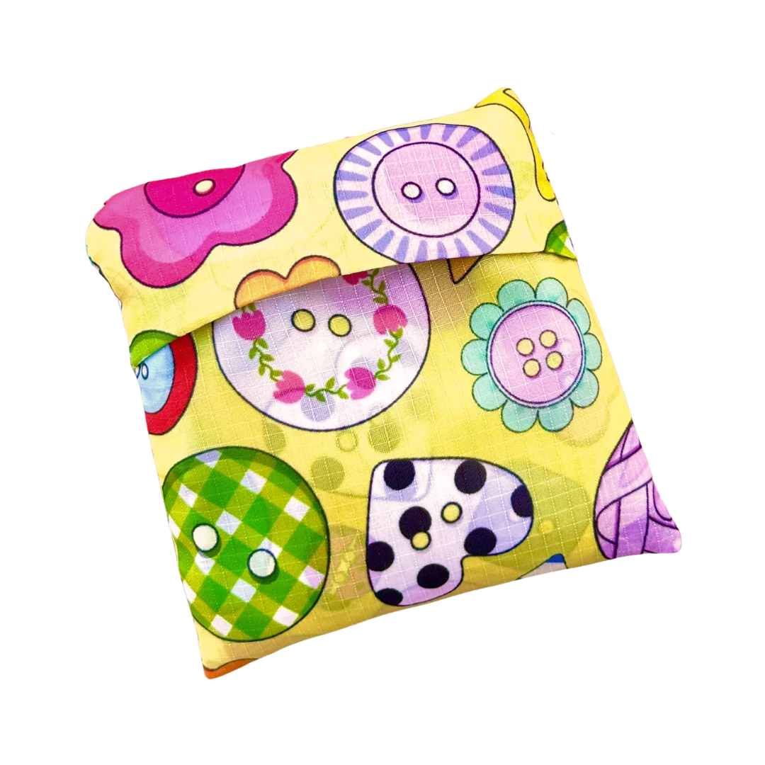 Cute As a Button Foldable Bag