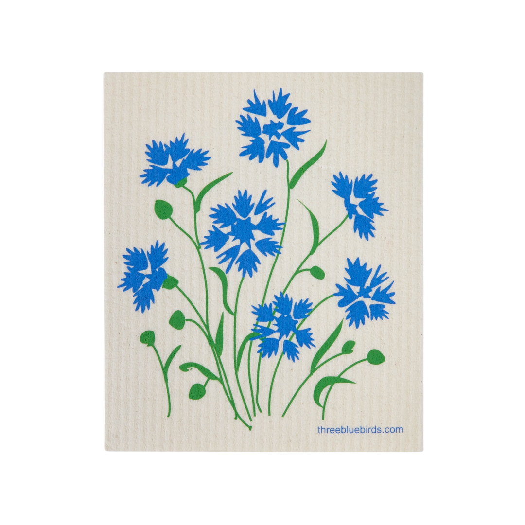 Cornflowers Swedish Dishcloth
