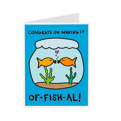 Congrats On Making It Of-Fish-Al! Engagement & Wedding Card