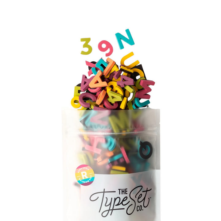 1" 200pc Rainbow Pop Magnetic Letters