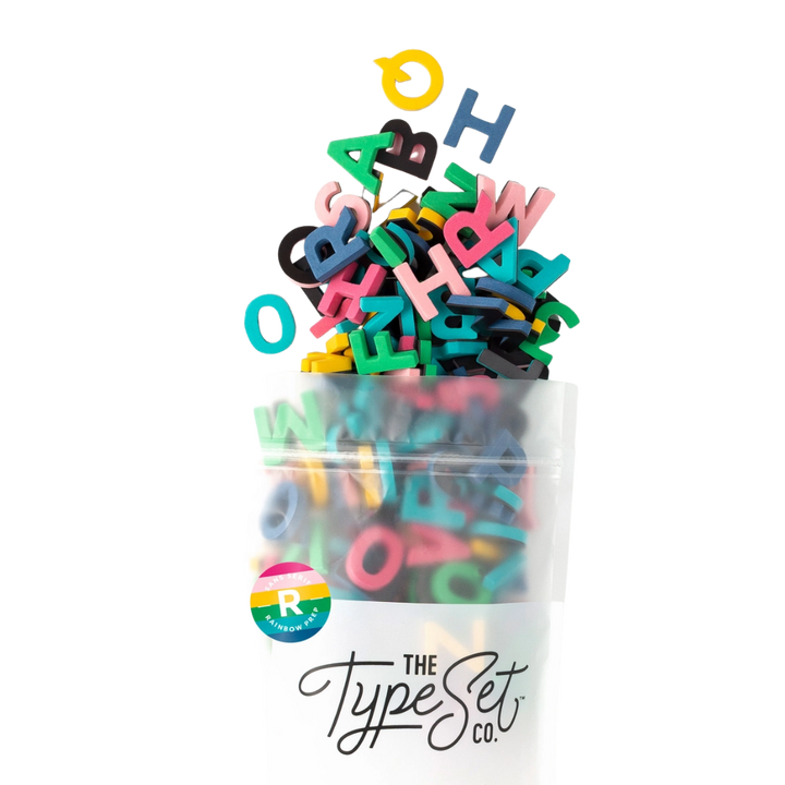 1" 200pc Rainbow Prep Magnetic Letters