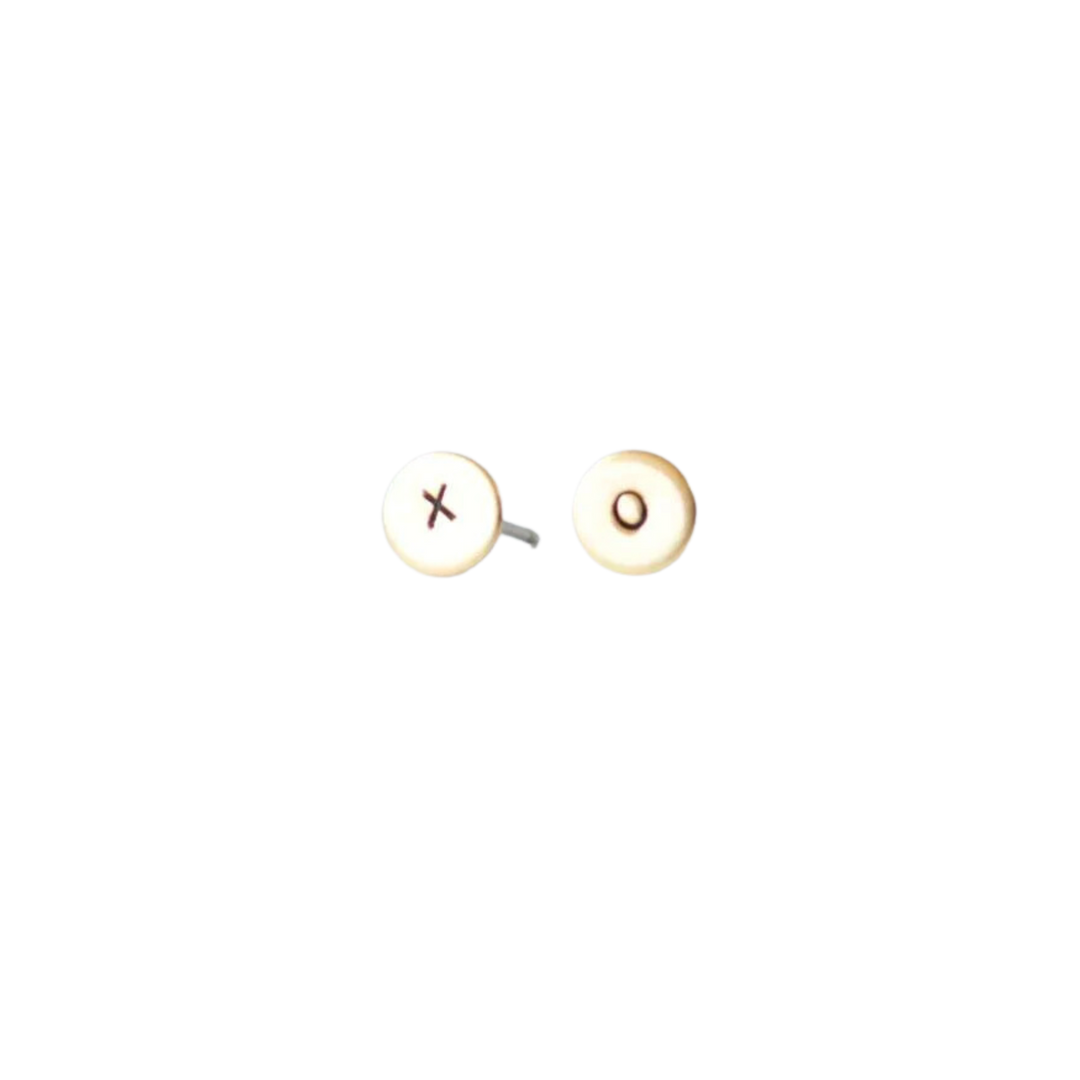 XO Brass Circle Studs