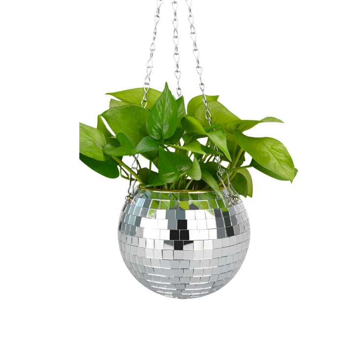 Disco Ball Hanging Planter 6"