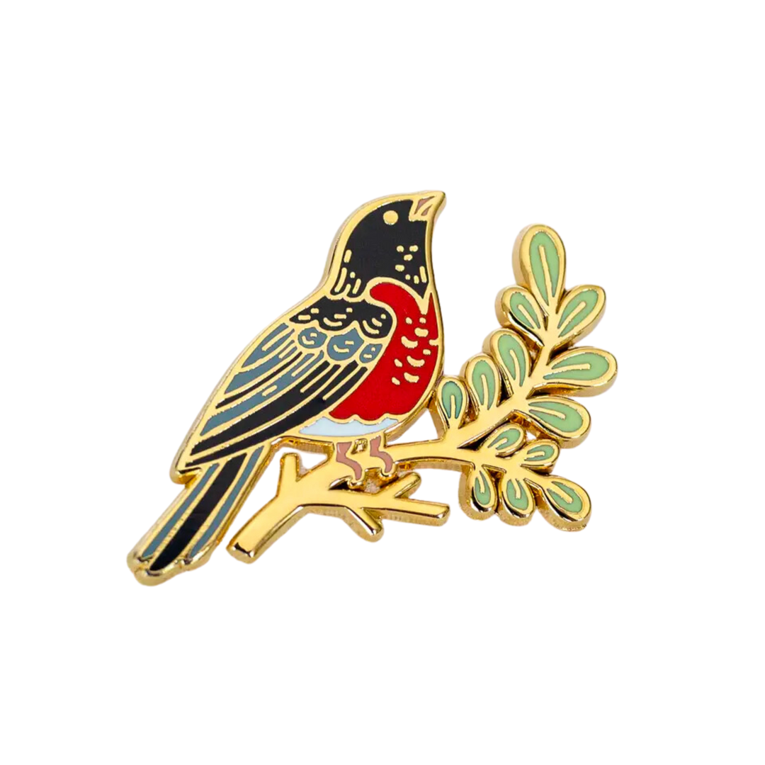 Robin Enamel Pin