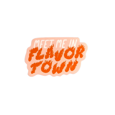 Meet Me In Flavortown Vinyl Sticker