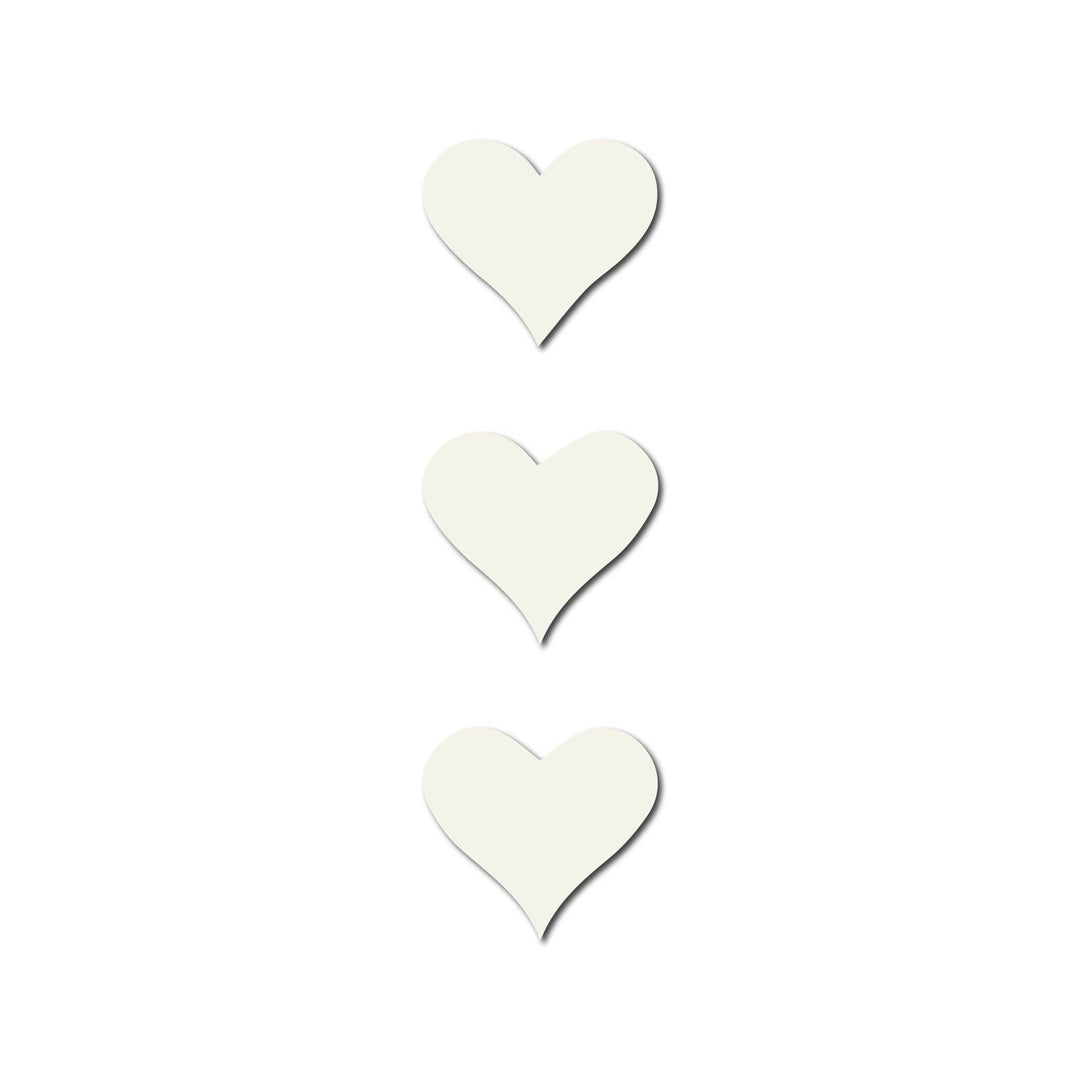 Real Wood Heart Silhouette 3 piece Mini Magnet