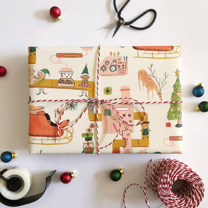 Elf Gift Wrap Paper - 3 Sheet Set