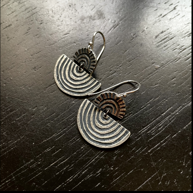 Sterling Sunburst/Sunburst Earrings