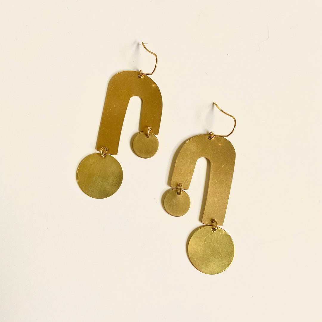 Brass Earrings No. 45