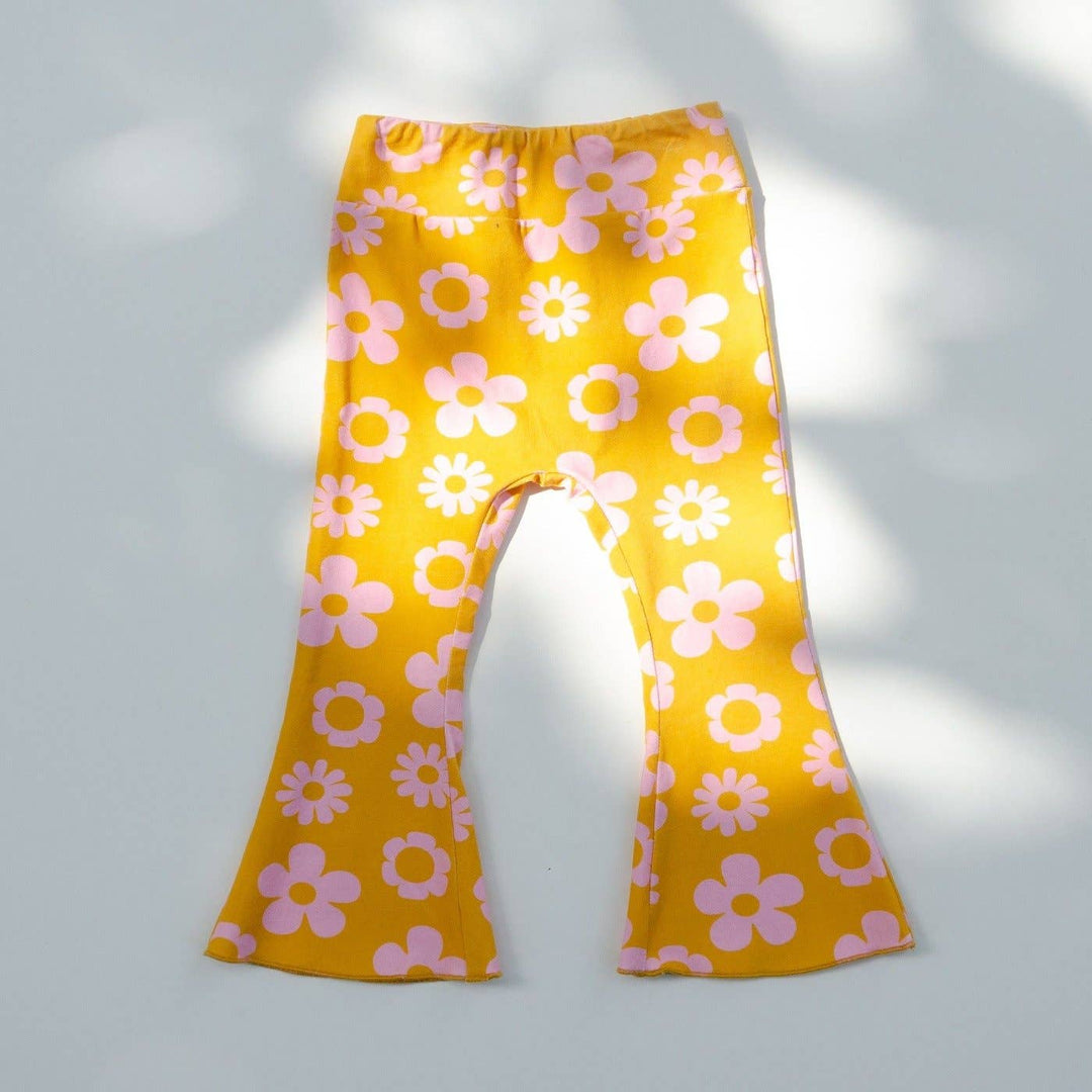 Printed Jersey Knit Bell Bottoms