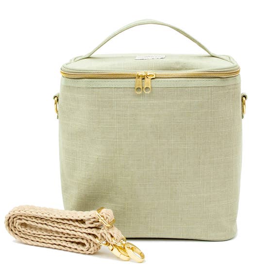 Sage Green Linen Lunch Poche