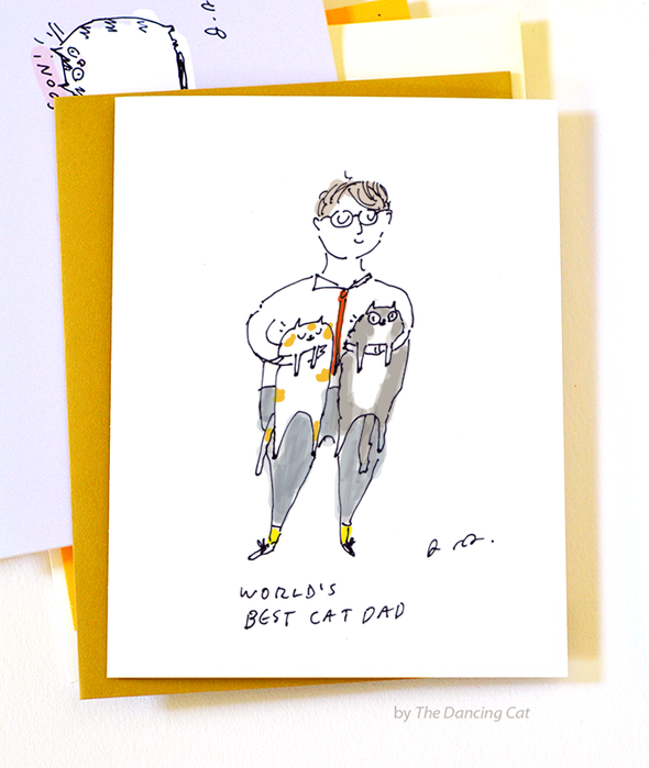 WORLD'S BEST CAT DAD- FATHER'S DAY CARD