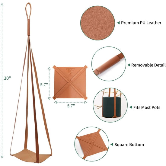 Vegan Leather Plant Hangers