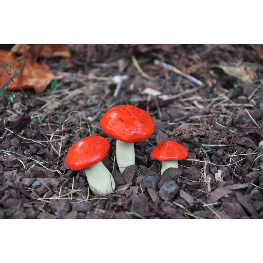 Garden Miniature Mushrooms - Orange