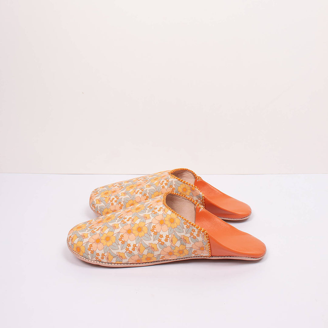 Margot Babouche Slippers - Honey Floral