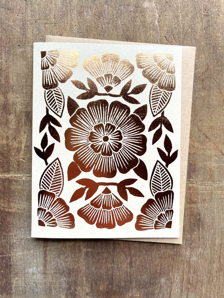 Foil Stamped Floral Card Box Set