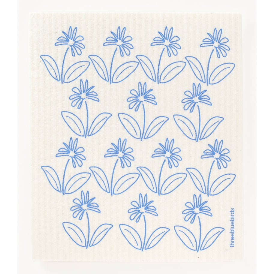 Periwinkle Petals Swedish Dishcloth