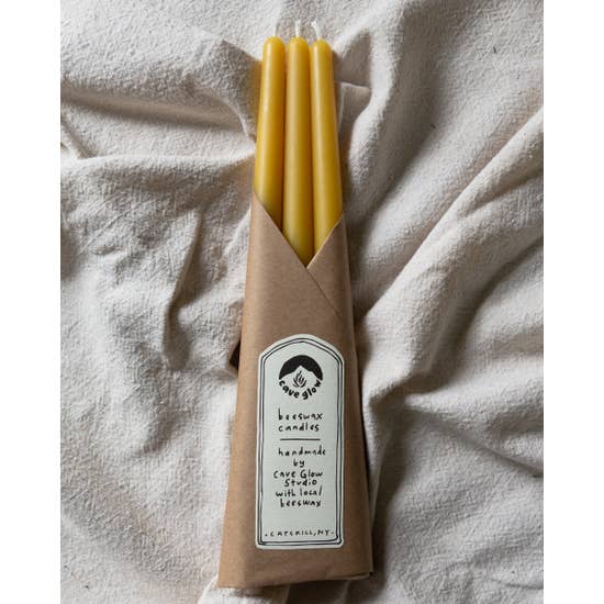 Beeswax Taper Candles - Set of 3