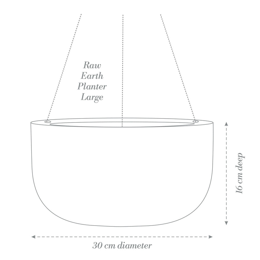 Raw Earth Hanging Planter - Clay