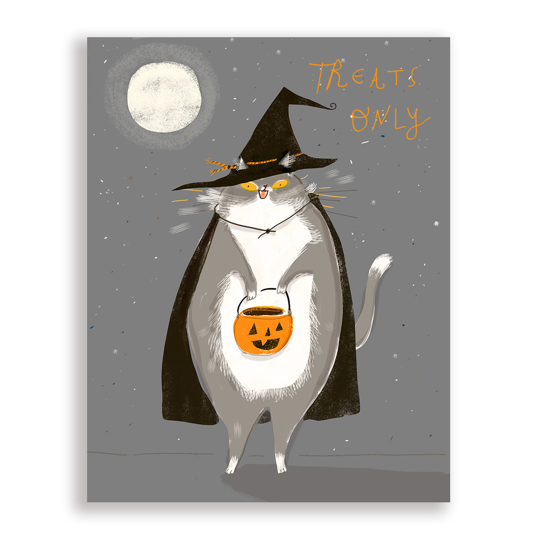 Treats Only Halloween Card