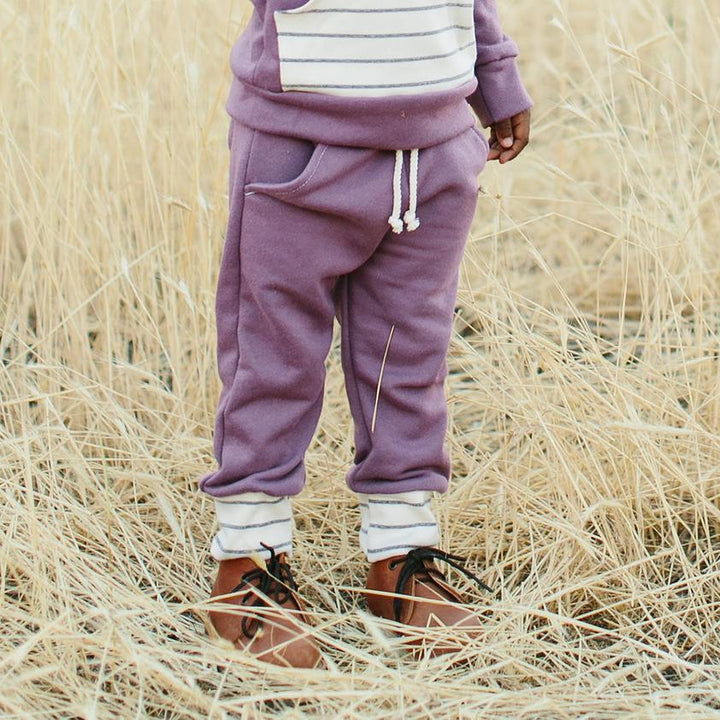 Stripe Sweat Pants - Fig and Woven