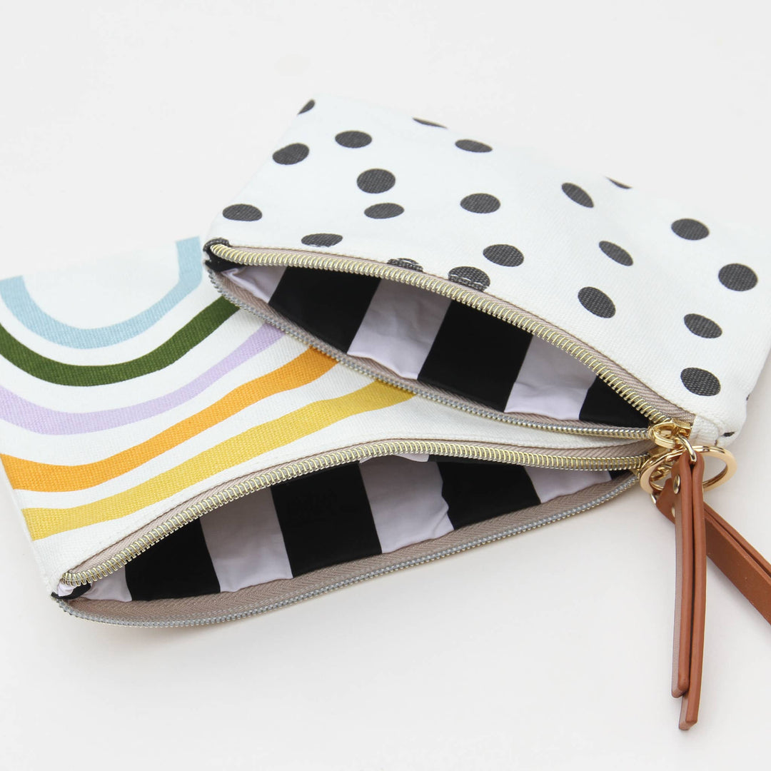 Rainbow Spot Canvas Pouch Duo