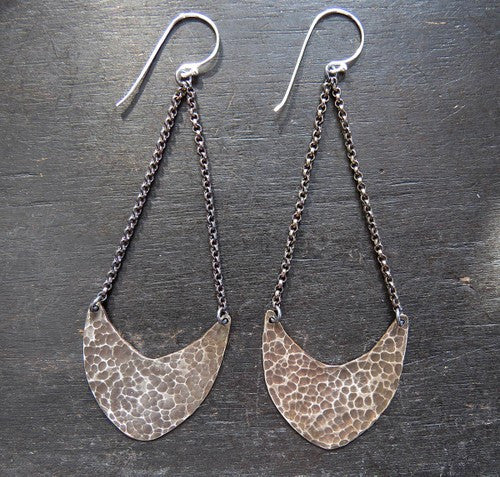 Silver Pendulum Earrings Medium