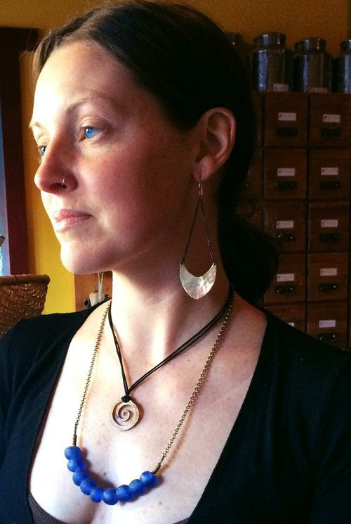 Silver Pendulum Earrings Medium