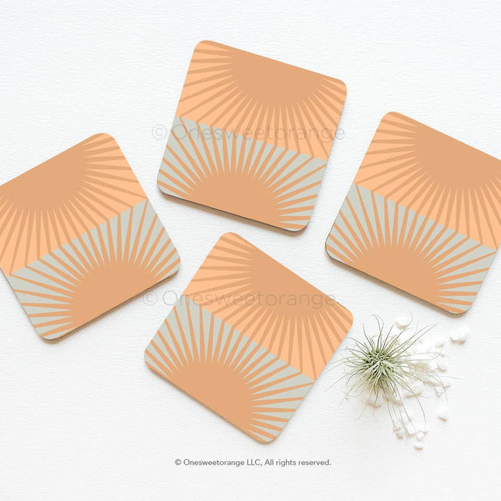 Mid Century Sun Coasters