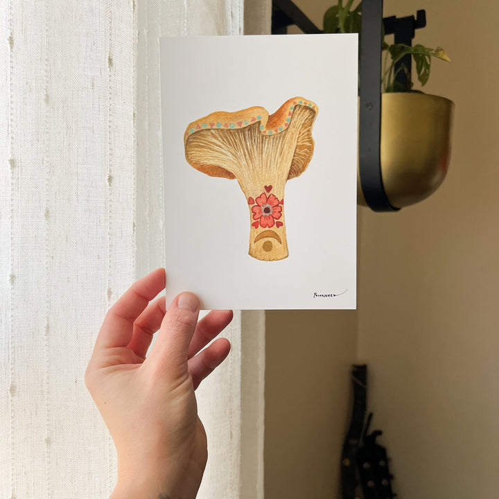 Mineral Mushroom: Citrine - Art Print