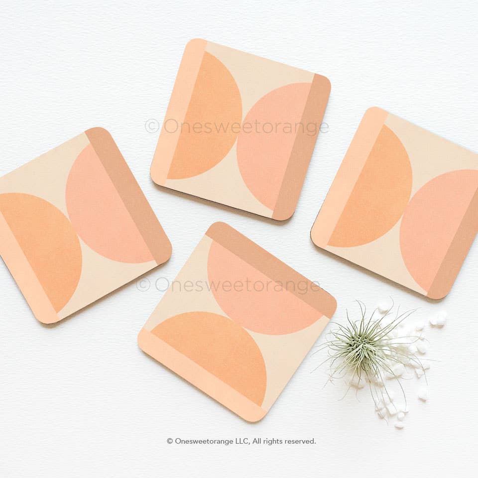 Mid Century Sun Coasters