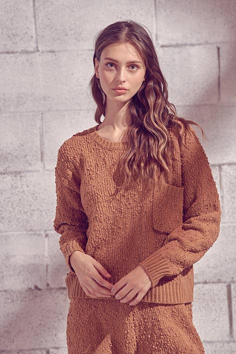 Textured Monohromatic Sweater