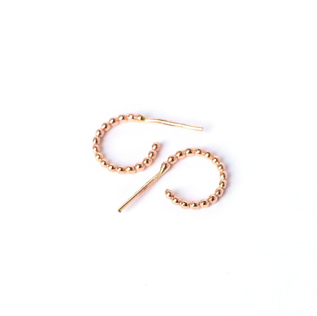 Beaded Huggie Hoops