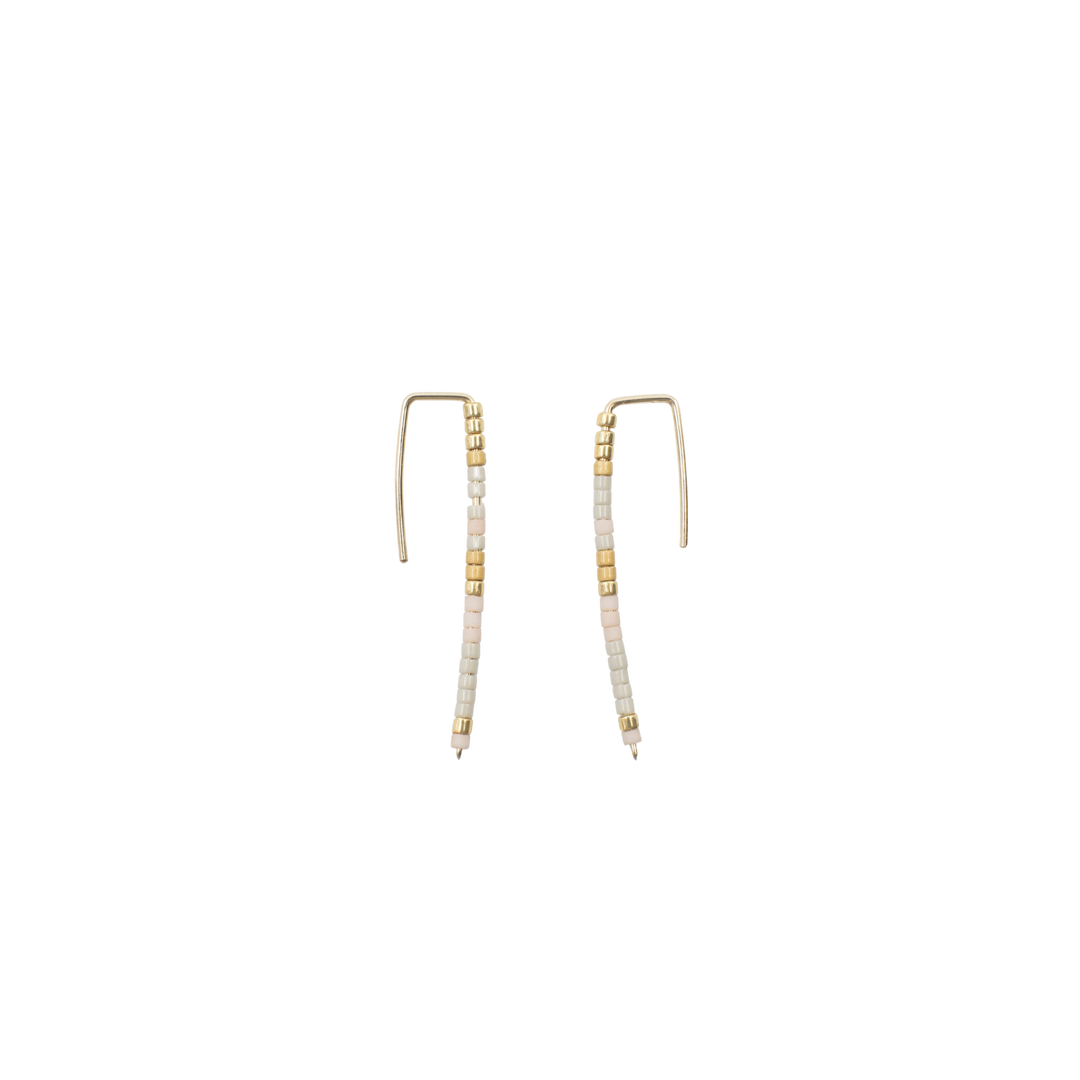 Seed Bead Long Bar Earrings