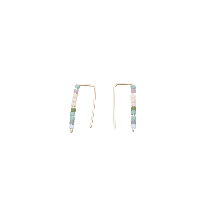 Seed Bead Short Bar Earrings