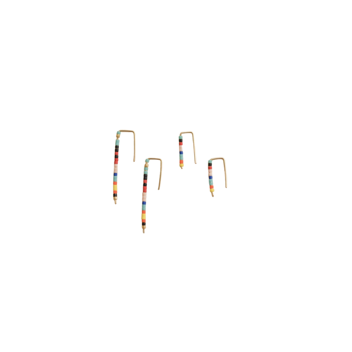 Seed Bead Short Bar Earrings