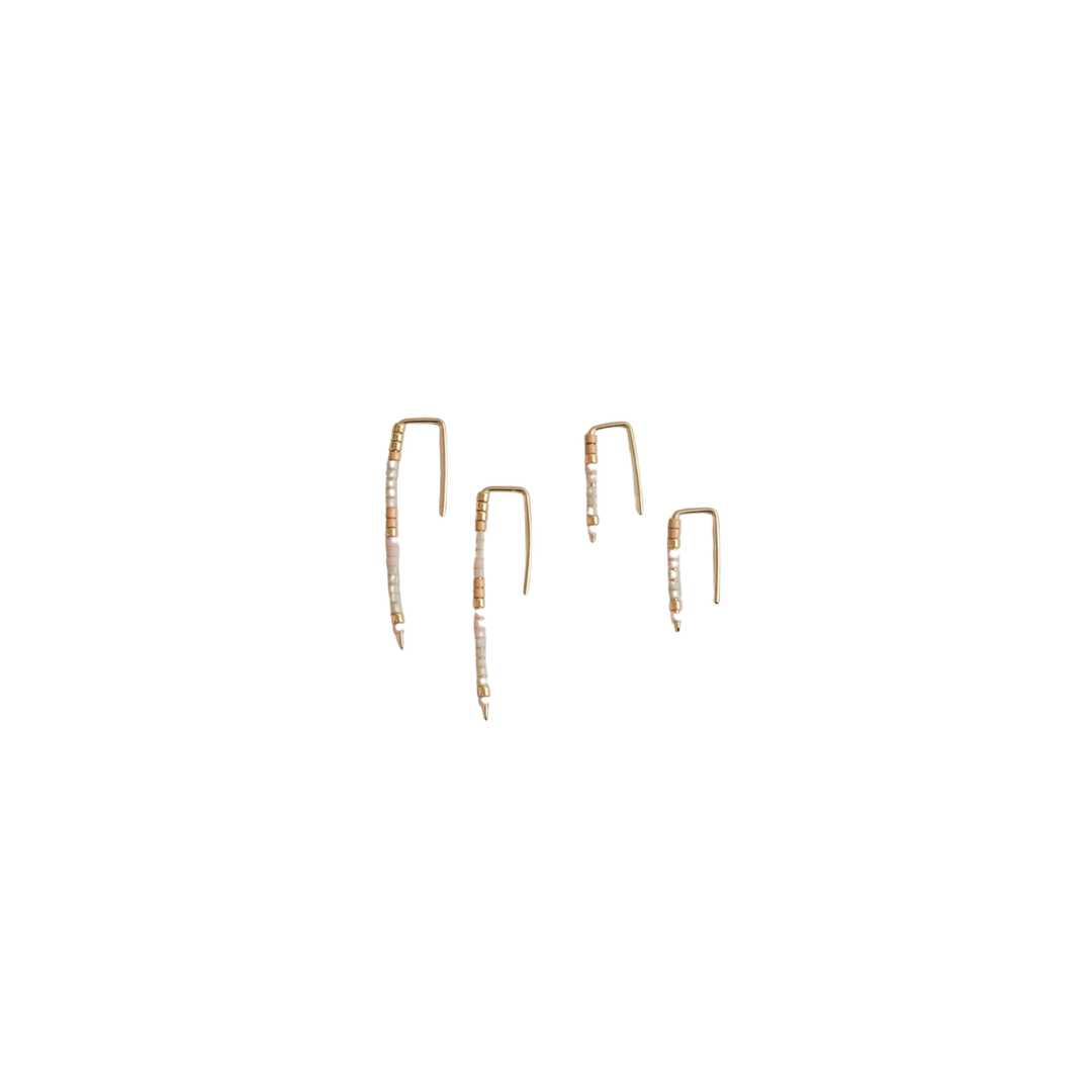 Seed Bead Short Bar Earrings
