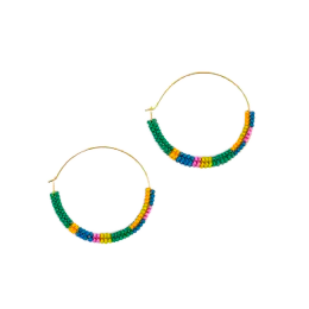 Color Block Hoop Earrings