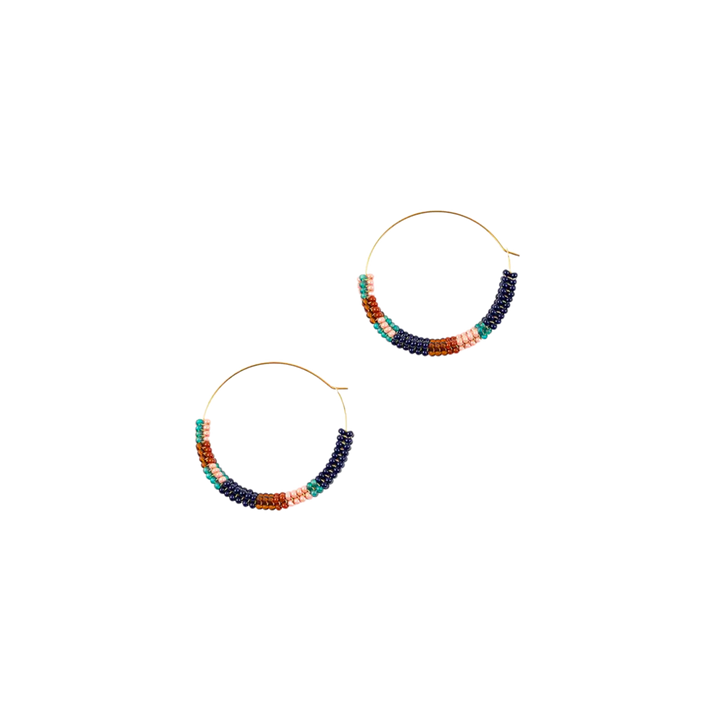 Color Block Hoop Earrings