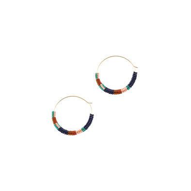 Color Block Hoop Earrings