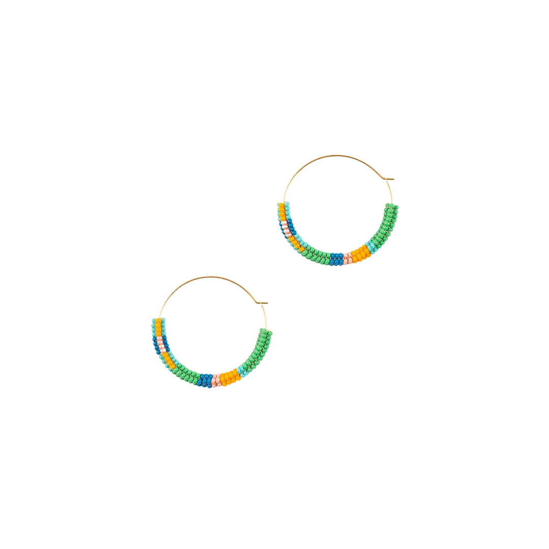 Color Block Hoop Earrings
