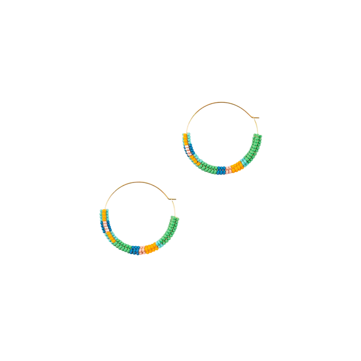 Color Block Hoop Earrings