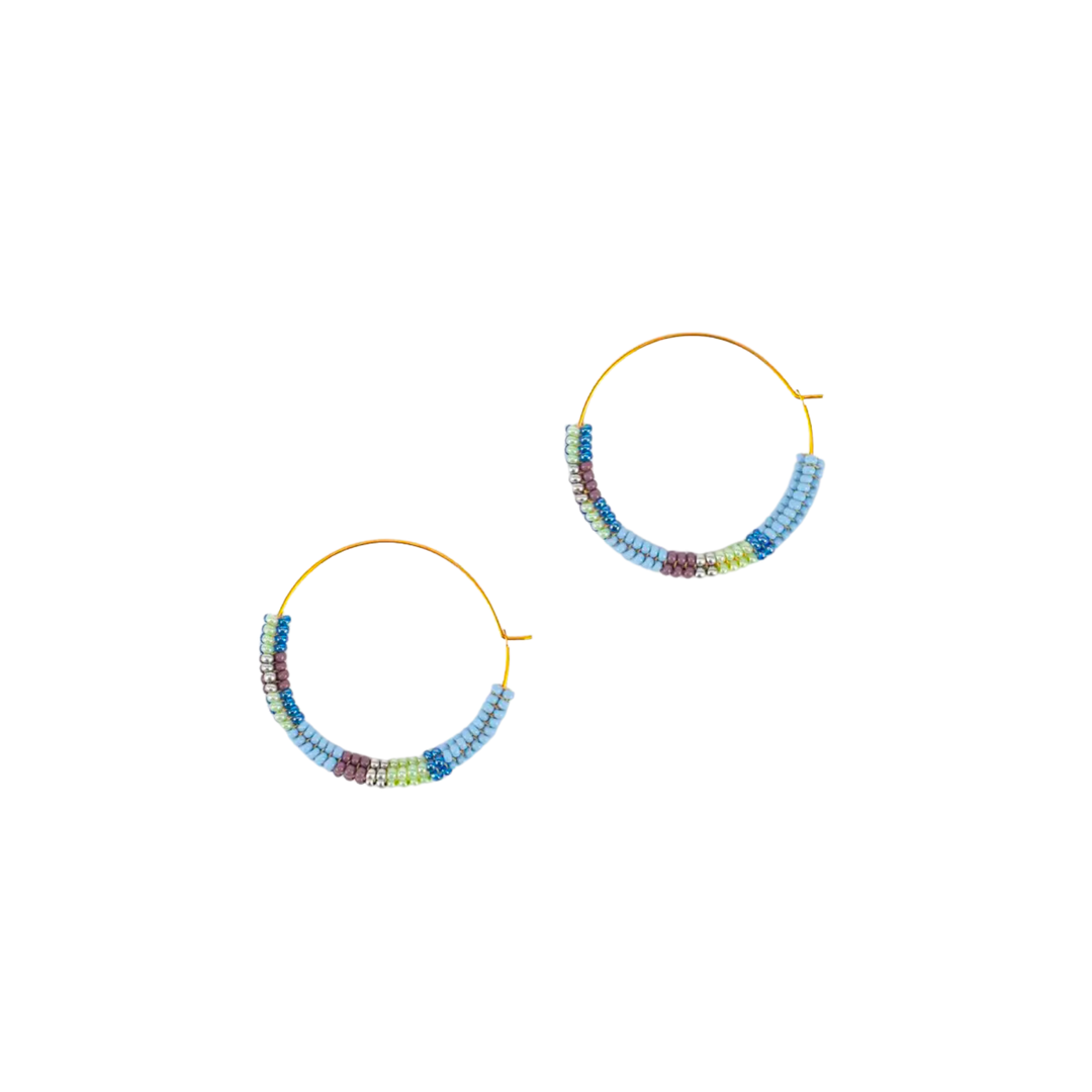 Color Block Hoop Earrings