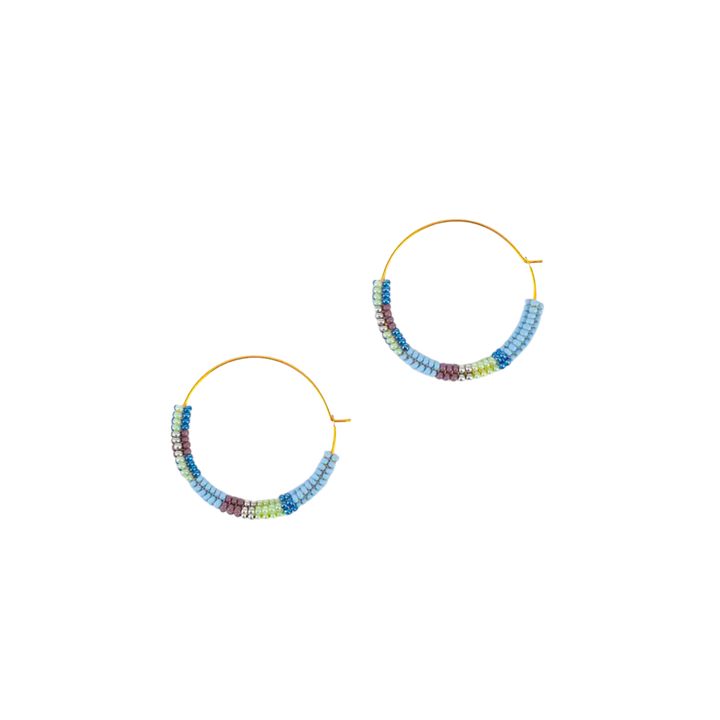 Color Block Hoop Earrings