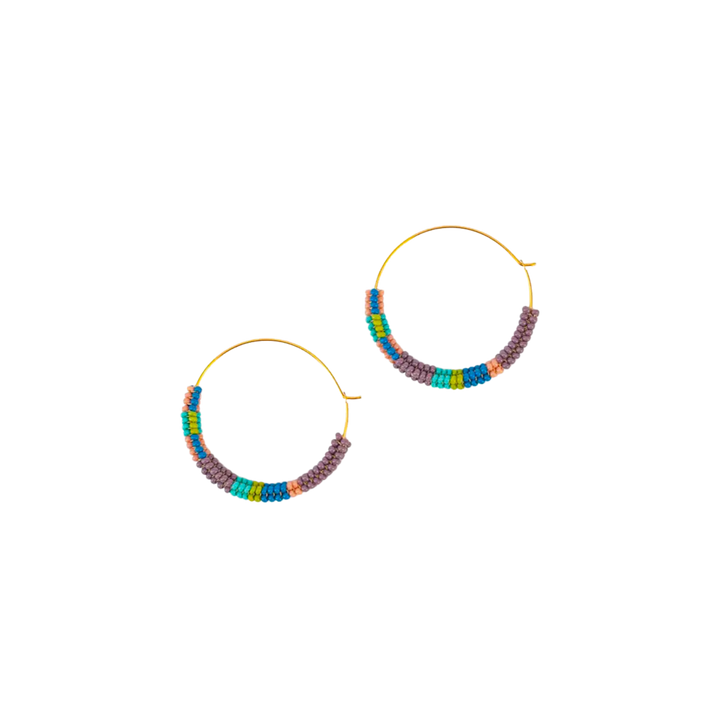 Color Block Hoop Earrings