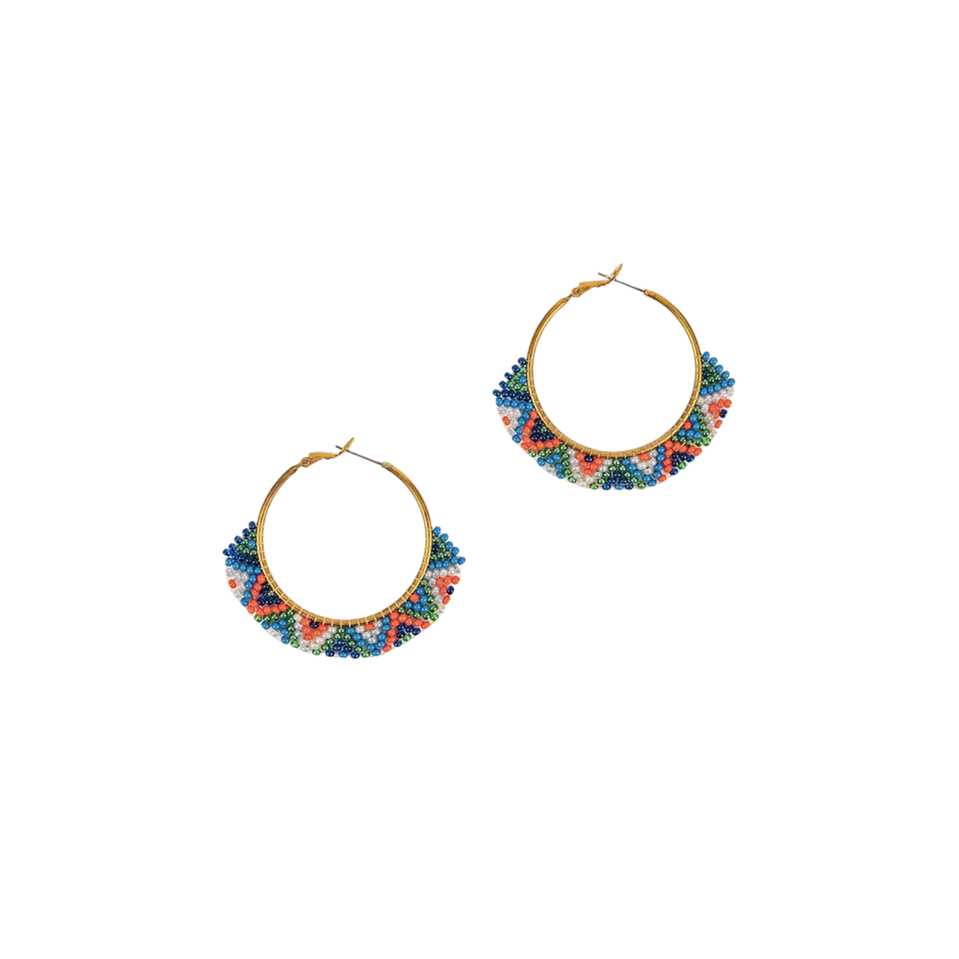Large Zig Zag Hoop Earrings