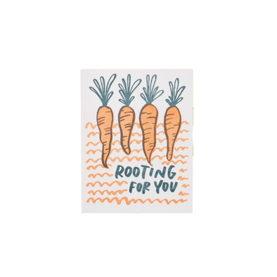 Garden Carrots Encouragement Letterpress Greeting Card