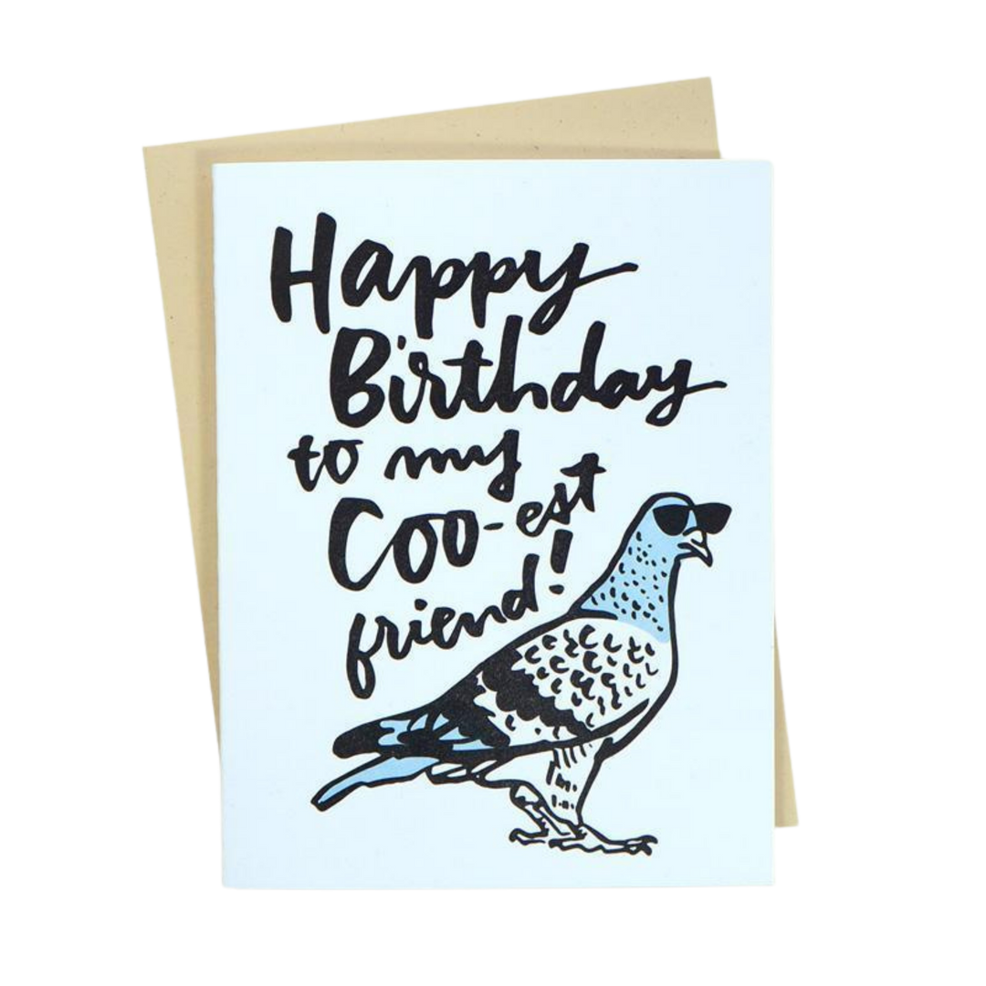 Cool Pigeon Birthday Card