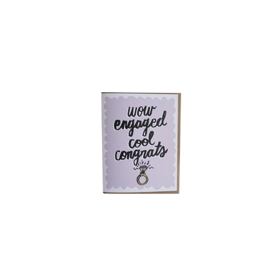 Wow Engaged Greeting Card